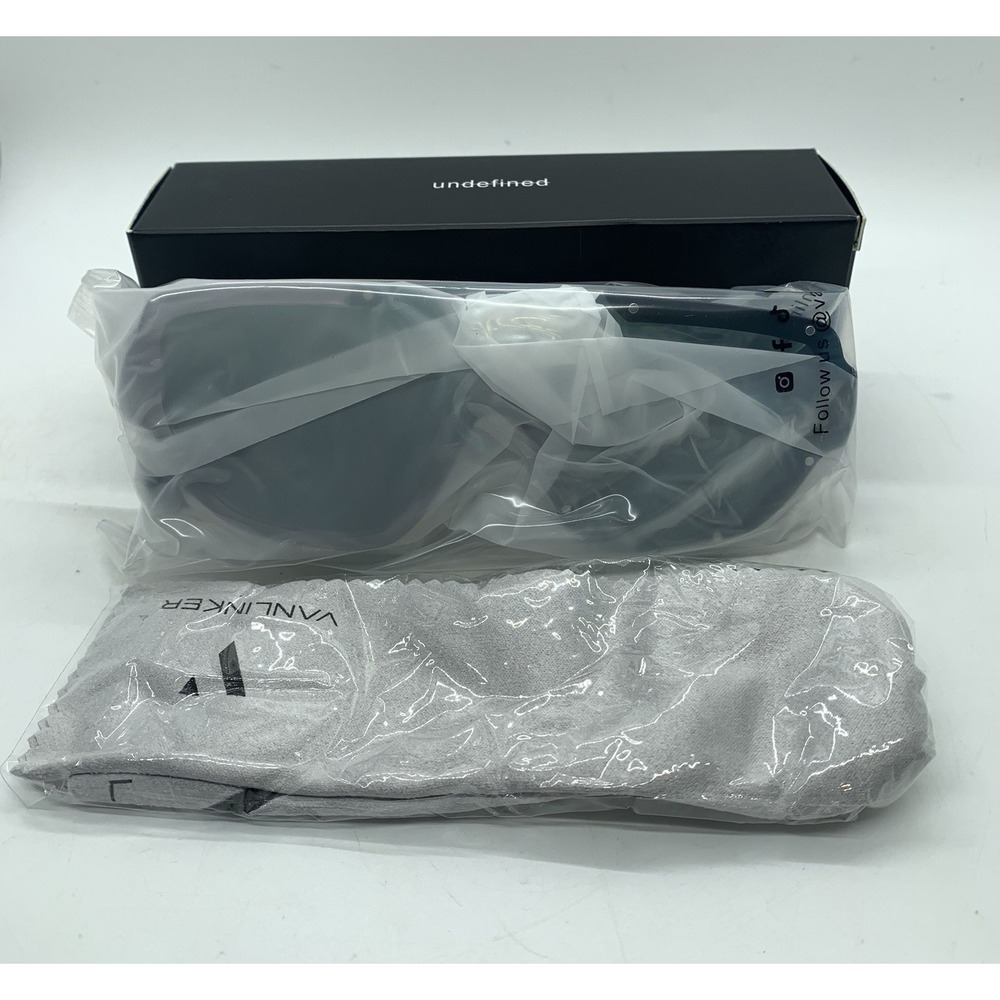 Vanlinker Sunglasses Futuristic Shield Gray Blue Frame Green Lense 9619 - Picture 3 of 10